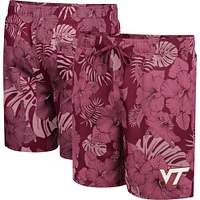 Colosseum Maroon Virginia Tech Hokies The Dude Short de bain pour homme