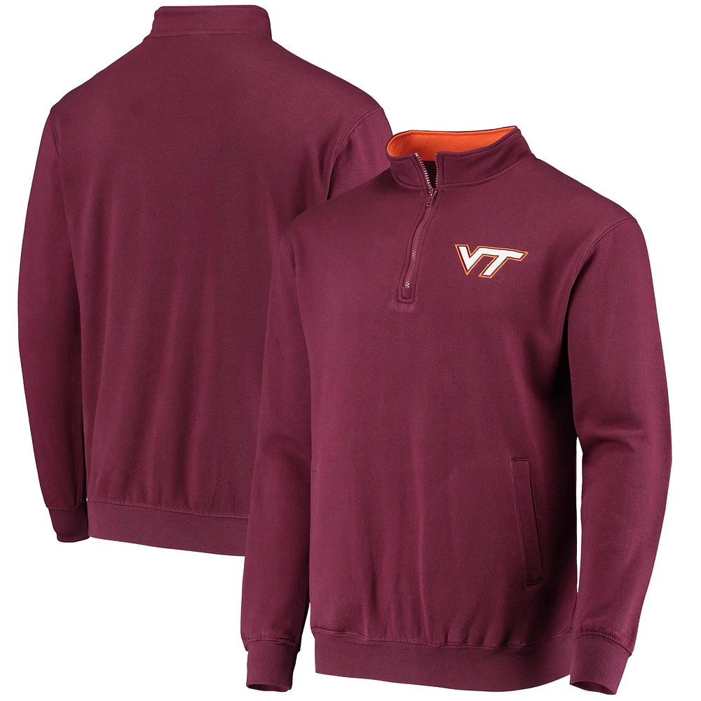 Colosseum Maroon Virginia Tech Hokies Tortugas Logo Quarter-Zip Jacket pour homme