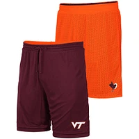 Men's Colosseum Orange/Maroon Virginia Tech Hokies Wiggum Reversible Shorts
