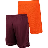 Men's Colosseum Orange/Maroon Virginia Tech Hokies Wiggum Reversible Shorts