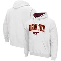 Chandail à capuchon Colosseum White Virginia Tech Hokies Arch & Logo 3.0 pour hommes