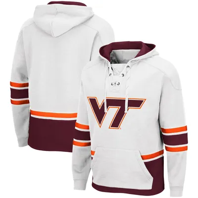 Chandail à capuchon Colosseum White Virginia Tech Hokies lacets 3.0 pour hommes