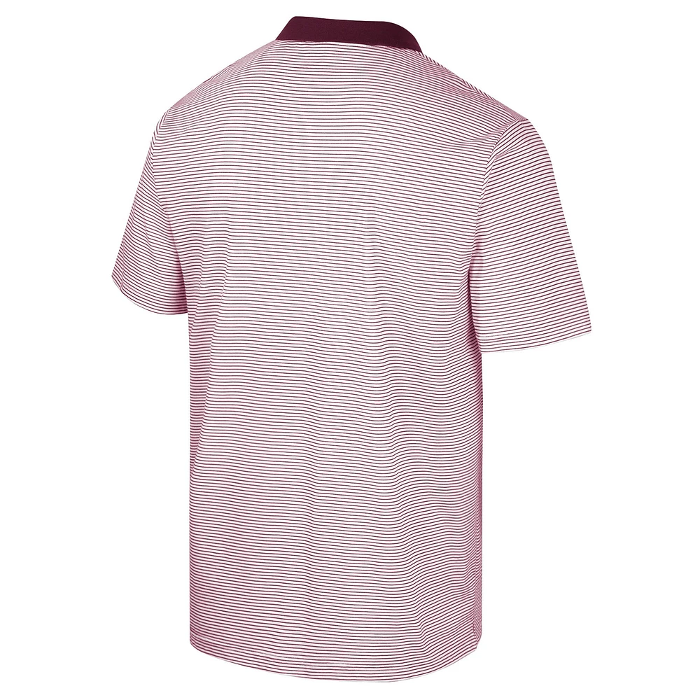 Polo à rayures Colosseum Virginia Tech Hokies pour homme, blanc