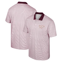 Polo à rayures Colosseum Virginia Tech Hokies pour homme, blanc