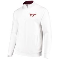 Men's Colosseum White Virginia Tech Hokies Tortugas Logo Quarter-Zip Jacket