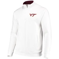 Men's Colosseum White Virginia Tech Hokies Tortugas Logo Quarter-Zip Jacket