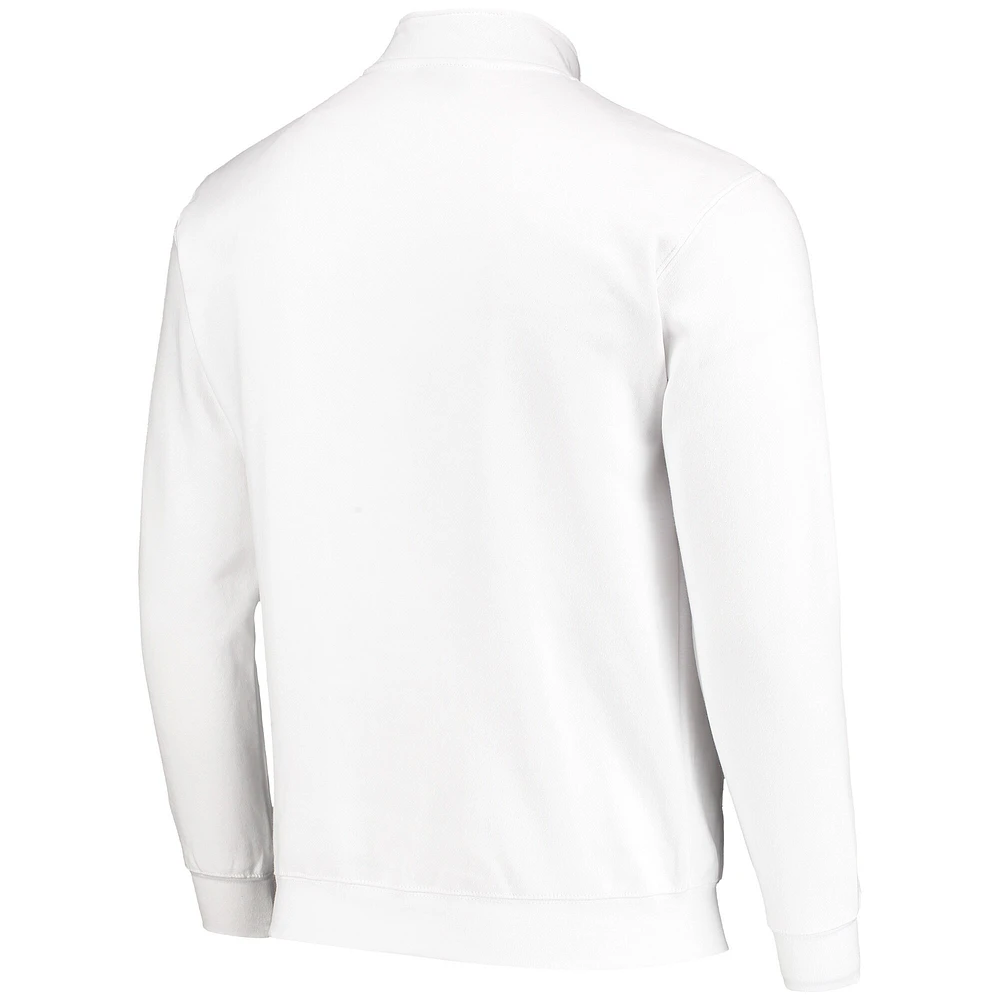 Men's Colosseum White Virginia Tech Hokies Tortugas Logo Quarter-Zip Jacket