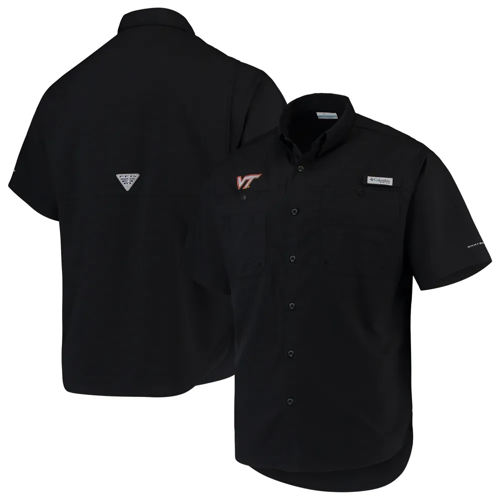 Lids Virginia Tech Hokies Columbia PFG Tamiami Omni-Shade Button-Down Shirt  - Black