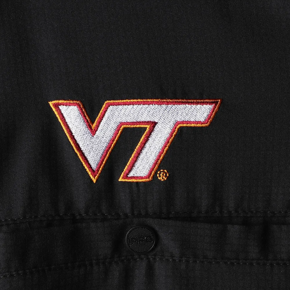 Men's Columbia Black Virginia Tech Hokies PFG Tamiami Omni-Shade Button-Down Shirt