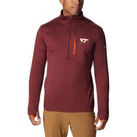 Men's Columbia Maroon Virginia Tech Hokies Park View Omni-Wick Half-Zip Top