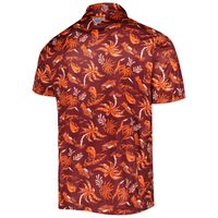 Men's Columbia Maroon Virginia Tech Hokies Super Terminal Tackle Omni-Shade Polo