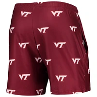 Men's Concepts Sport Maroon Virginia Tech Hokies Flagship Allover Print Jam Shorts