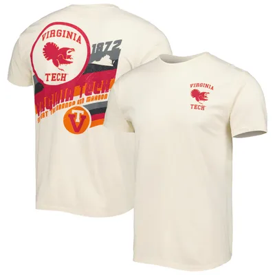 T-shirt Virginia Tech Hokies Vault Vintage Comfort Color pour homme crème