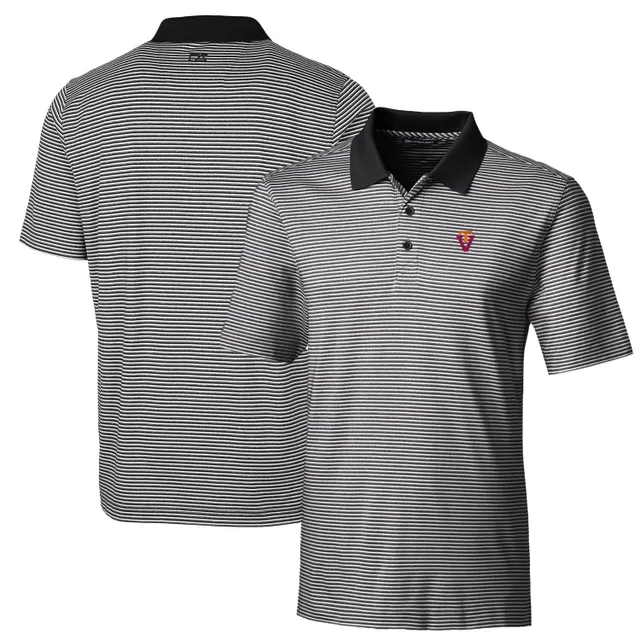 Atlanta Braves Cutter & Buck Forge Tonal Stripe Stretch Polo - Light Blue