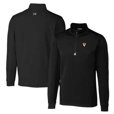 Virginia Tech Hokies Cutter & Buck Big Tall Traverse Stretch Quarter-Zip Pullover Top - Black