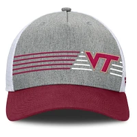 Men's Fanatics Heather Gray/Maroon Virginia Tech Hokies Profile Trucker Adjustable Hat