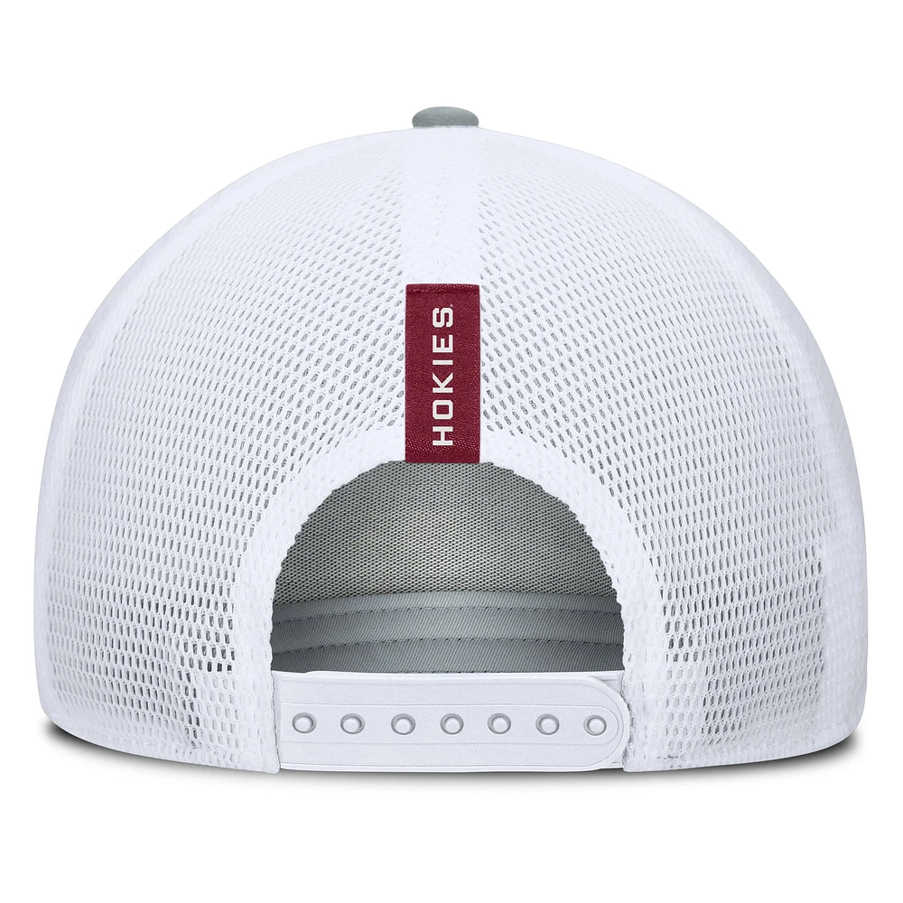Men's Fanatics Heather Gray/Maroon Virginia Tech Hokies Profile Trucker Adjustable Hat