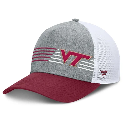 Men's Fanatics Heather Gray/Maroon Virginia Tech Hokies Profile Trucker Adjustable Hat