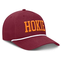 Men's Fanatics Maroon Virginia Tech Hokies Foul Ball Rope Adjustable Hat