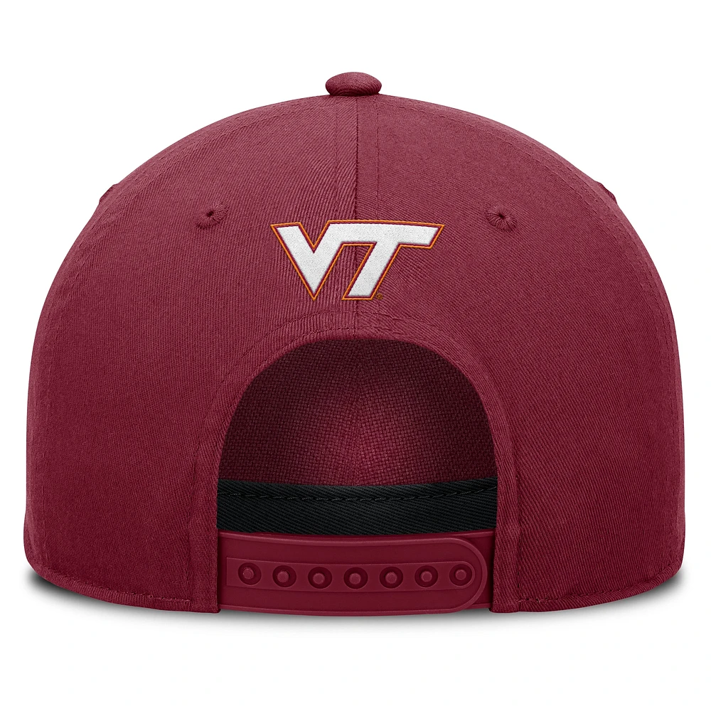 Men's Fanatics Maroon Virginia Tech Hokies Foul Ball Rope Adjustable Hat