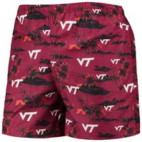 Men's FOCO Maroon Virginia Tech Hokies Island Palm Swim Trunks