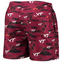 Men's FOCO Maroon Virginia Tech Hokies Island Palm Swim Trunks