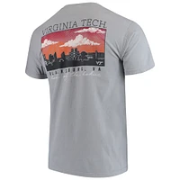Men's Gray Virginia Tech Hokies Team Comfort Colors Campus Scenery T-Shirt