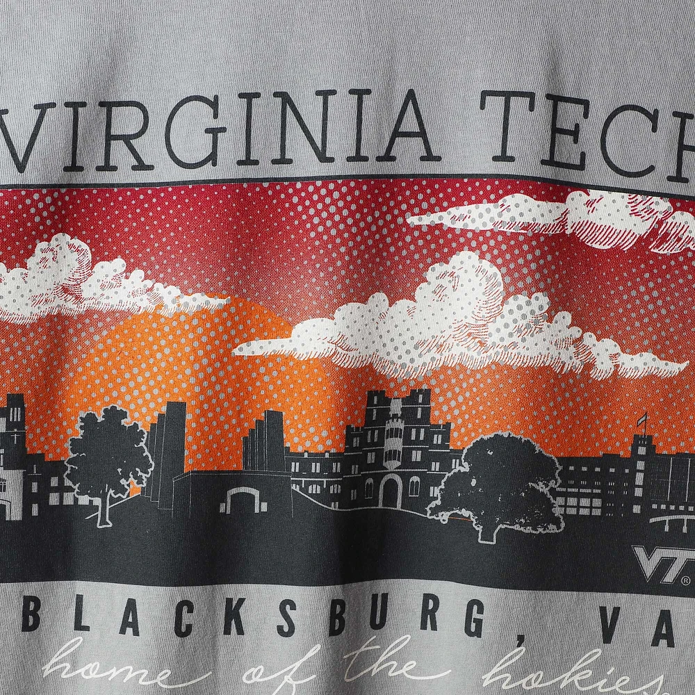 Men's Gray Virginia Tech Hokies Team Comfort Colors Campus Scenery T-Shirt