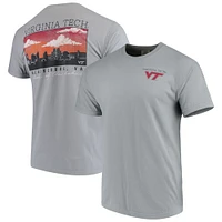 Men's Gray Virginia Tech Hokies Team Comfort Colors Campus Scenery T-Shirt