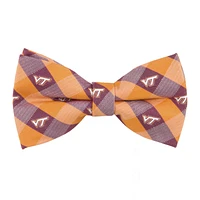 Men's Maroon Virginia Tech Hokies Check Bow Tie