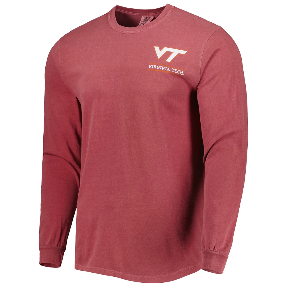 Men's Maroon Virginia Tech Hokies Circle Campus Scene Long Sleeve T-Shirt