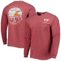 Men's Maroon Virginia Tech Hokies Circle Campus Scene Long Sleeve T-Shirt