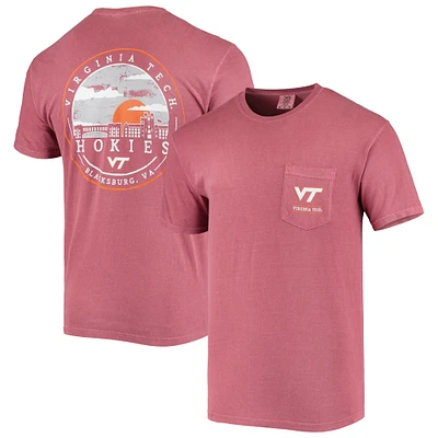 T-shirt bordeaux Virginia Tech Hokies Circle Campus Scene pour homme