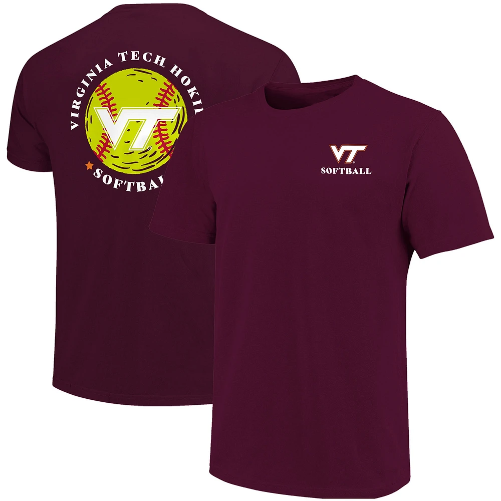 T-shirt de softball Hokies Virginia Tech bordeaux pour homme