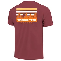 Men's Maroon Virginia Tech Hokies Striped Campus Skyline T-Shirt