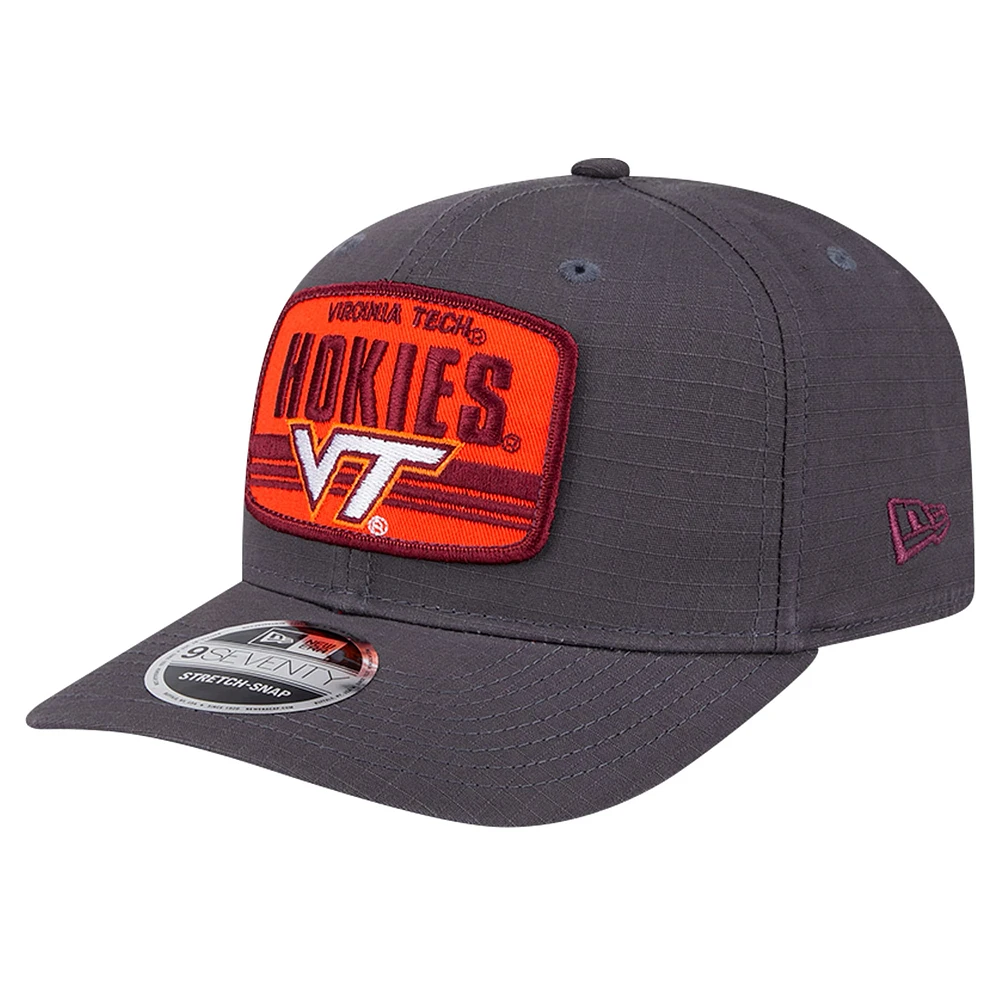 Casquette ajustable extensible à boutons-pression Virginia Tech Hokies Team Elevated 9SEVENTY de New Era pour homme, anthracite