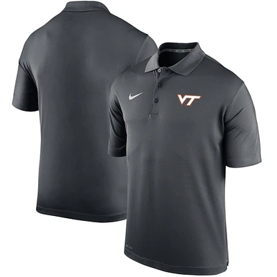 Polo de performance universitaire Virginia Tech Hokies Big & Tall Nike pour homme avec logo principal, anthracite