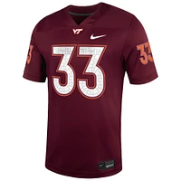 Men's Nike Bhayshul Tuten Maroon Virginia Tech Hokies NIL Football Game Jersey