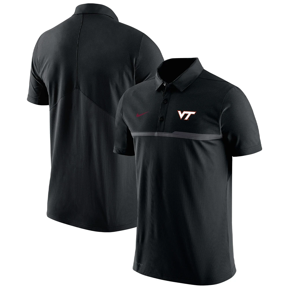 Polo de performance Hokies Coaches Virginia Tech pour homme, noir, Nike