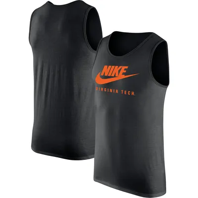 Débardeur à encolure dégagée Nike Virginia Tech Hokies Futura Performance pour homme Noir