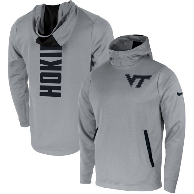 Sweat à capuche Virginia Tech Hokies 2-Hit Performance Nike gris pour homme