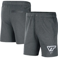 Short en molleton Virginia Tech Hokies Nike gris pour homme