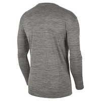 Men's Nike Heather Gray Virginia Tech Hokies Team Velocity Performance Long Sleeve T-Shirt