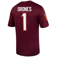 Maillot de football américain NIL des Virginia Tech Hokies pour homme Nike Kyron Drones Bordeaux