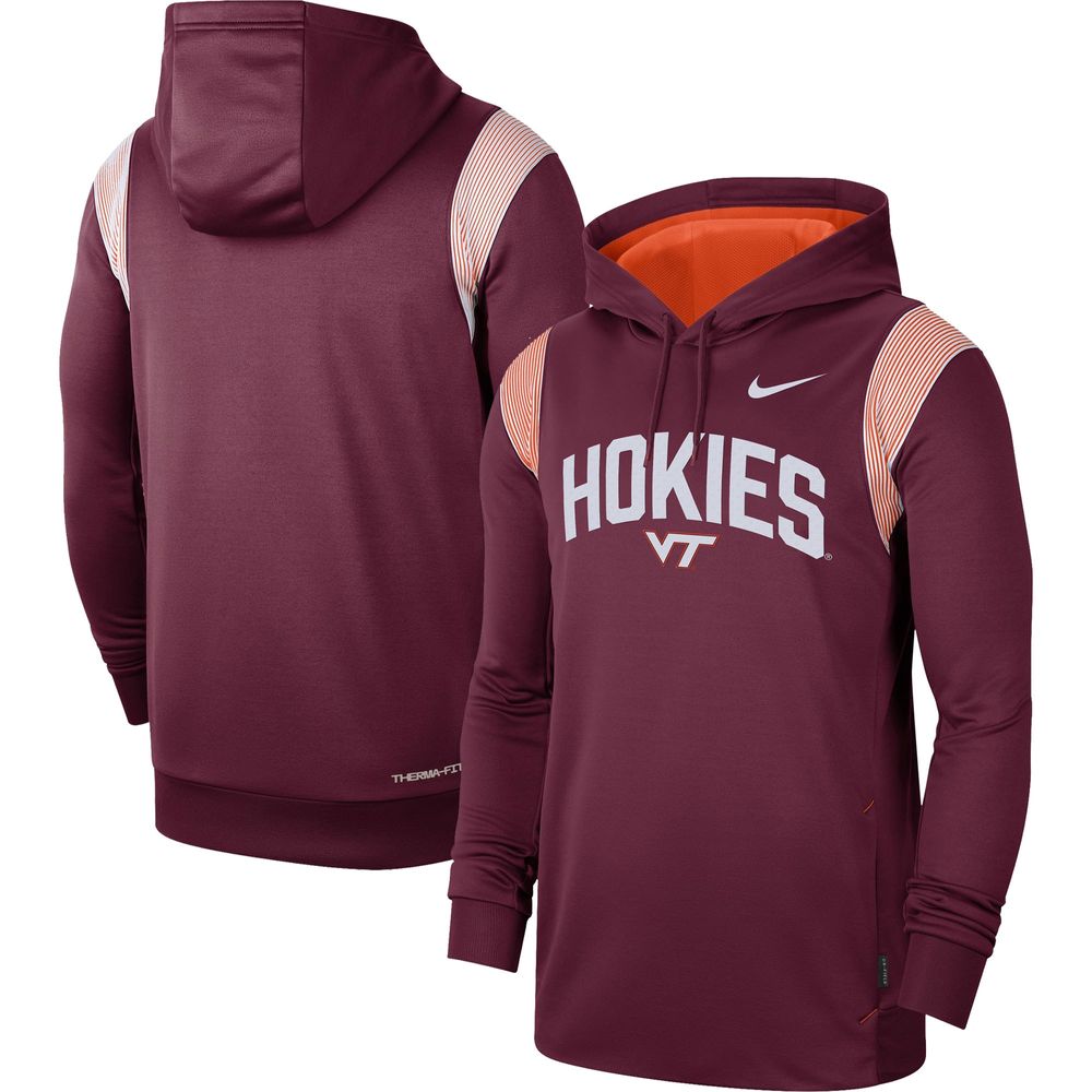 Men's Nike Maroon Virginia Tech Hokies 2022 Game Day Sideline Performance Pullover Hoodie