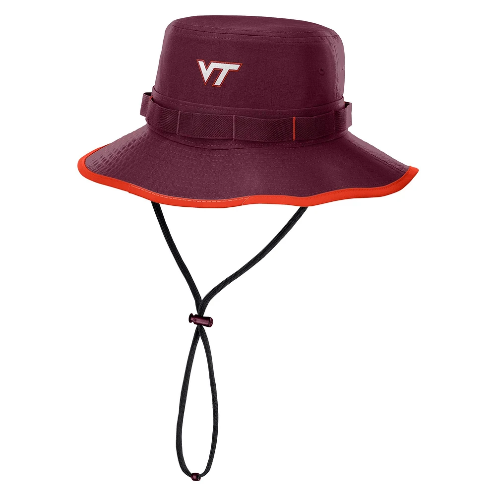 Men's Nike Maroon Virginia Tech Hokies 2024 Sideline Apex Performance Boonie Bucket Hat