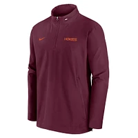 Veste à capuche zippée quart de tour Nike Virginia Tech Hokies 2024 Sideline Coach pour homme Bordeaux