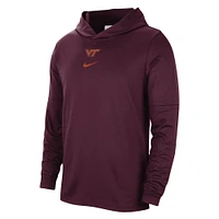 Men's Nike Maroon Virginia Tech Hokies Player Hoodie Long Sleeve Performance Top