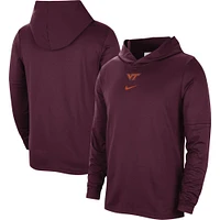 Men's Nike Maroon Virginia Tech Hokies Player Hoodie Long Sleeve Performance Top