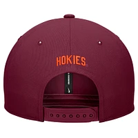 Casquette Nike Virginia Tech Hokies Pro Snapback Bordeaux pour homme
